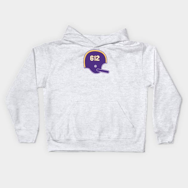 Minnesota Vikings 612 Helmet Kids Hoodie by Rad Love